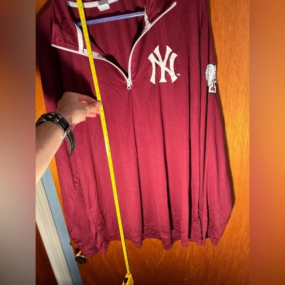 Yankees quarter zip maroon burgundy fordham rams New York xl adult - Picture 9 of 12